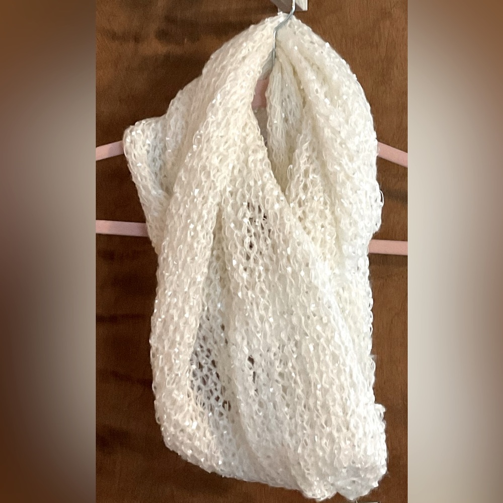 Infinity Scarf  Cream Colored Crochet | New With Tags | Free Shipping